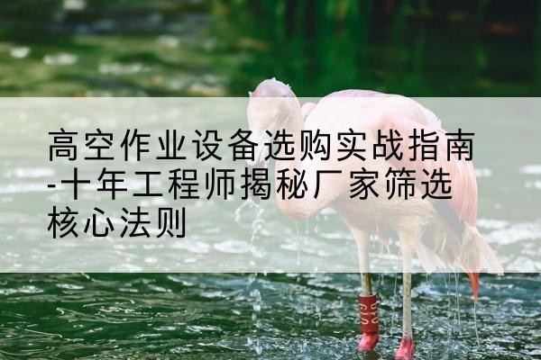 东山剪叉式升降机厂家-高空作业设备选购实战指南-十年工程师揭秘厂家筛选核心法则